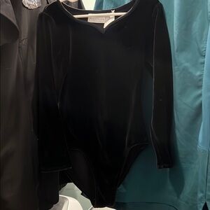Freestyle Black Velvet Bodysuit